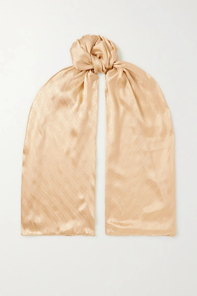 Givenchy Monogramme Silk-jacquard Scarf In Gold