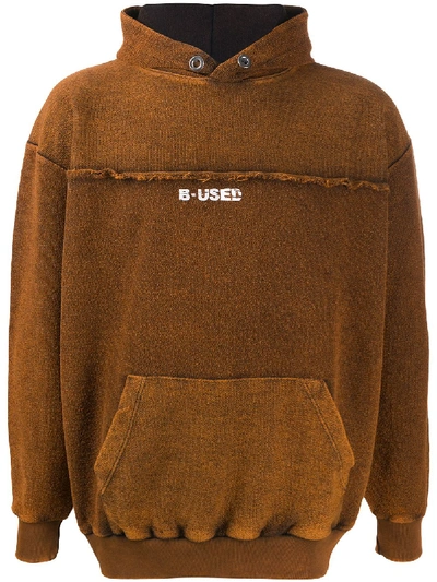 B-used Brown Cotton Sweatshirt