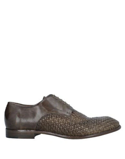 Crispiniano Lace-up Shoes In Military Green