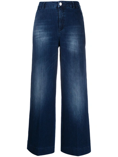 Pinko High-rise Wide-leg Jeans In Blue