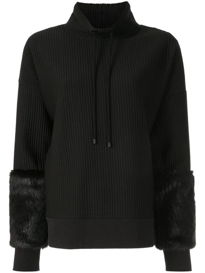 Elie Tahari Nixie Ribbed Jumper In Black