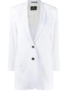 Ps By Paul Smith Boxy Fit Button Down Blazer In White