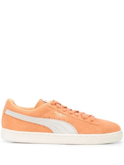 Puma Logo Patch Trainers In Orange