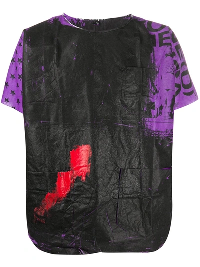 Raf Simons 'hospital Gown' T-shirt In Purple