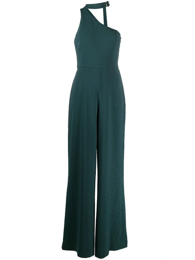 Zimmermann One-shoulder Wide-leg Jumpsuit In Green