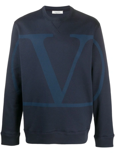 Valentino Vlogo Sweatshirt In Blue