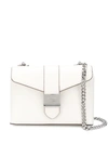 Dkny Bethune Chain-trimmed Leather Shoulder Bag In White