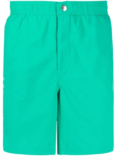 Kenzo Logo-printed Swim Shorts In Green
