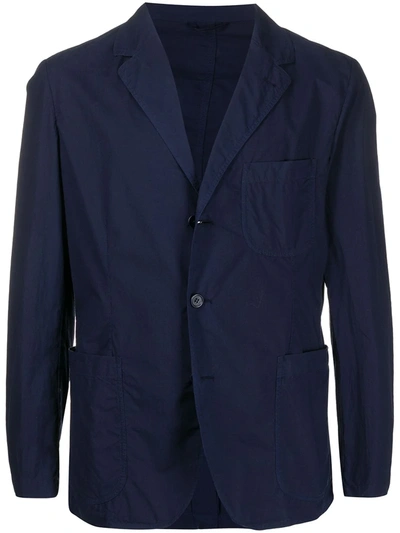 Aspesi Plain Tailored Blazer In Blue
