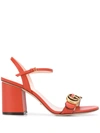 Gucci Marmont 85mm Sandals In Orange