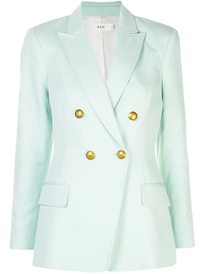 A.l.c Sedgewick Ii Double Breasted Suiting Jacket In Green