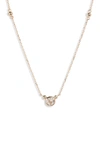 Anzie Bonheur Pendant Necklace In Yellow Gold/ White