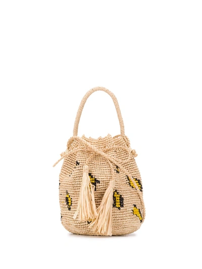 Alanui Tassel-detail Straw Mini Bag In Neutrals