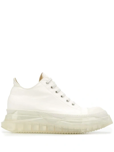 Rick Owens Drkshdw Clear Sole Flatform Sneakers In White | ModeSens