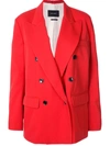 Isabel Marant Apsara Double-breasted Wool Blazer In Red