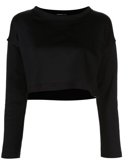 Koral Valor Valo Cropped Sweatshirt In Black