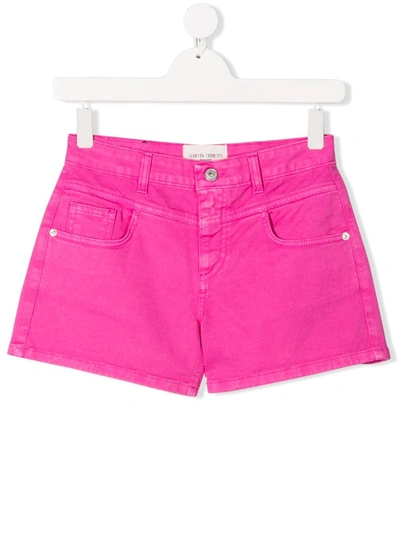 Alberta Ferretti Teen Hot Trousers In Pink