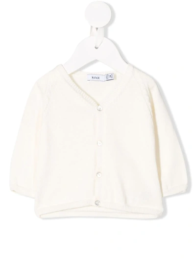 Knot Babies' Lake Knitted Cardigan In White