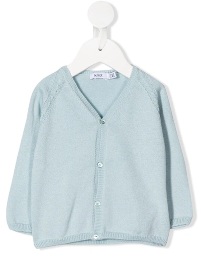 Knot Babies' Lake Knitted Cardigan In Blue