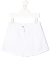 Knot Kids' Emily Ruffle Shorts In White
