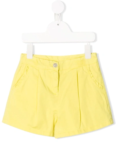 Knot Kids' Emily Ruffle Trim Shorts In Yellow