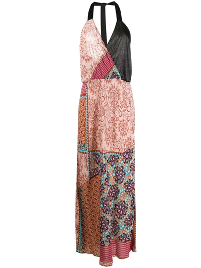 Pinko Floral Print Maxi-dress In Pink