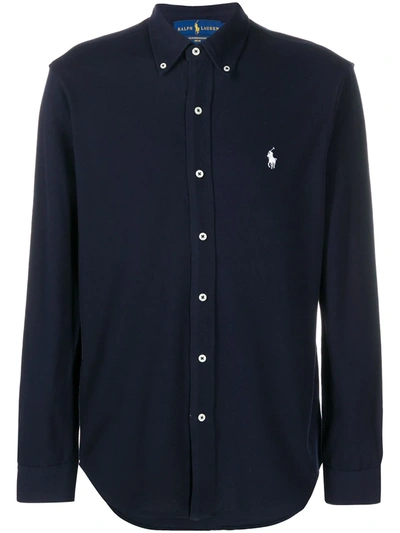 Polo Ralph Lauren Logo Embroidered Shirt In Blue