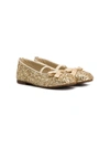 Babywalker Glittered Ballerina Flats In Gold