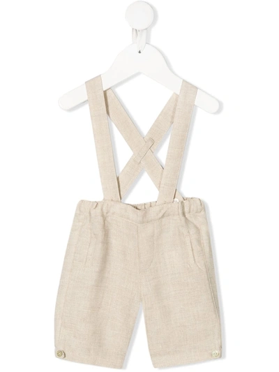 Tartine Et Chocolat Babies' Woven Trousers With Suspenders In Neutrals