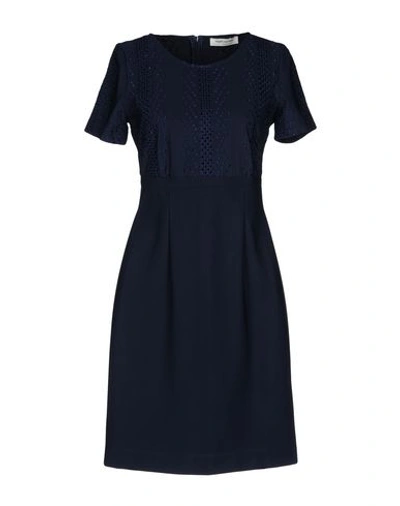 Angelo Marani Short Dress In Dark Blue