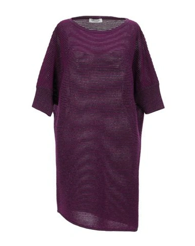 Angelo Marani Short Dress In Purple