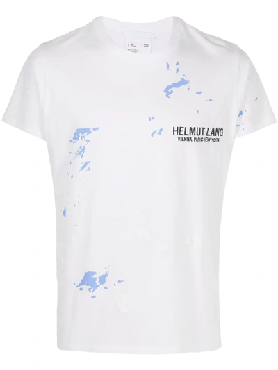 Helmut Lang Abstract Print Logo T-shirt In White