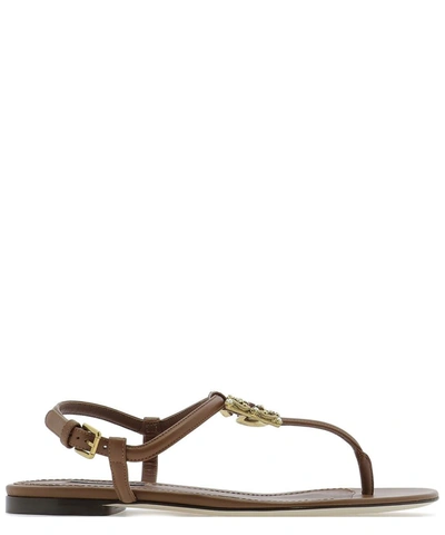 Dolce & Gabbana Strappy Sandals Devotion In Brown