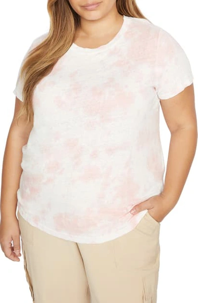 Sanctuary The Perfect Wash Tie Dye Linen T-shirt In Pink Cloud