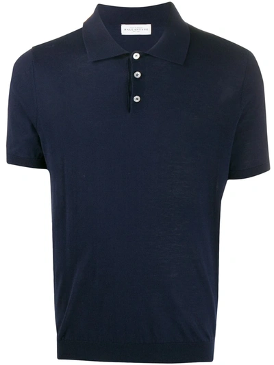 Ballantyne Cotton Piqué Polo Shirt In Dark Blue