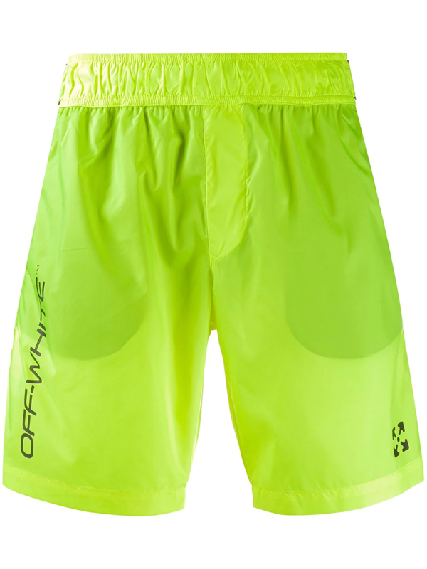 neon yellow swim trunks