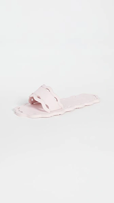 Carlotha Ray Laser-cut Patterned Scented-rubber Slides In Pink