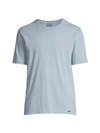 Hanro Men's Living Short-sleeve Crew In Aquamarine