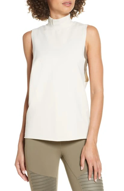 Alo Yoga Move Mock Neck Tank In Bone