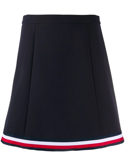 Tommy Hilfiger Ww0ww35569 Dw5gonna Regular Fit In Bell. The Elegant Bell -cut Skirt Is Finished By The Detail In Ic In Blue