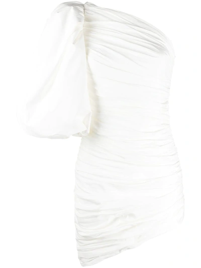 Giuseppe Di Morabito Ruched Asymmetric Style Dress In White