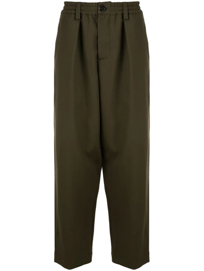 Marni Relaxed-fit Trousers In Brown