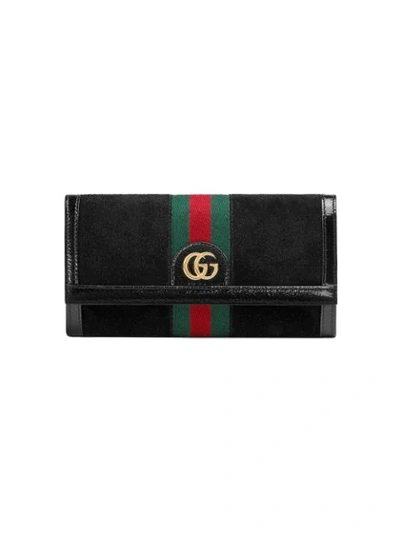 Gucci Ophidia Continental Wallet In Black