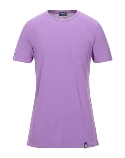 Drumohr T-shirts In Purple