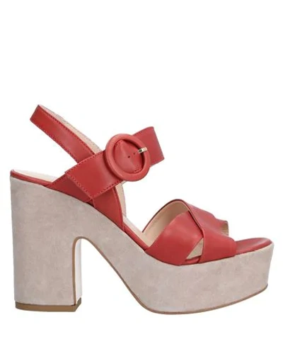 Carmens Sandals In Brick Red