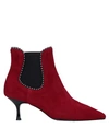 Lorenzo Mari Ankle Boots In Red