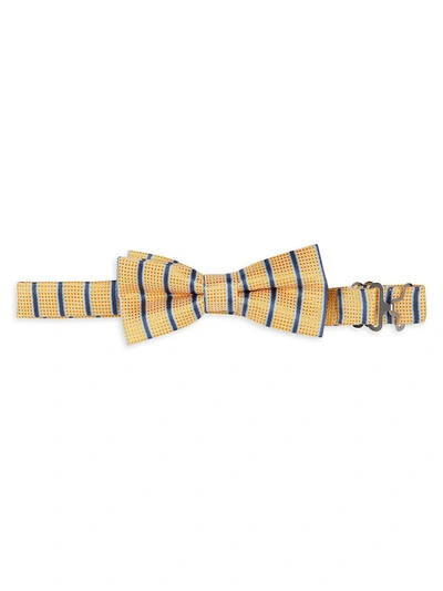Appaman Kids' Boy's Check & Stripes Bow Tie In Yellow