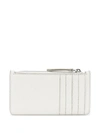 Maison Margiela Four-stitch Zipped Cardholder In White