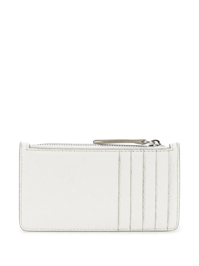 Maison Margiela Four-stitch Zipped Cardholder In White