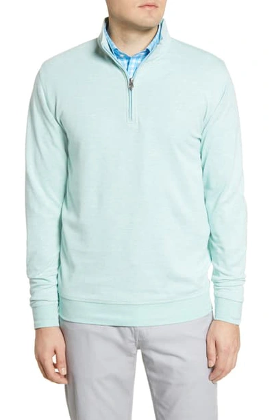 Peter Millar Men's Quarter-zip Cotton-blend Sweater In Yucca